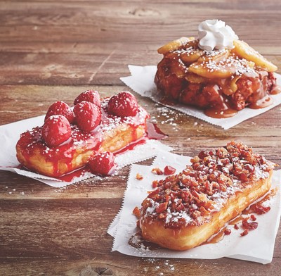 IHOP unveils new French Toasted Donuts in three craveable flavors, Bacon & Maple, Strawberries & Cream and Apple Fritter.